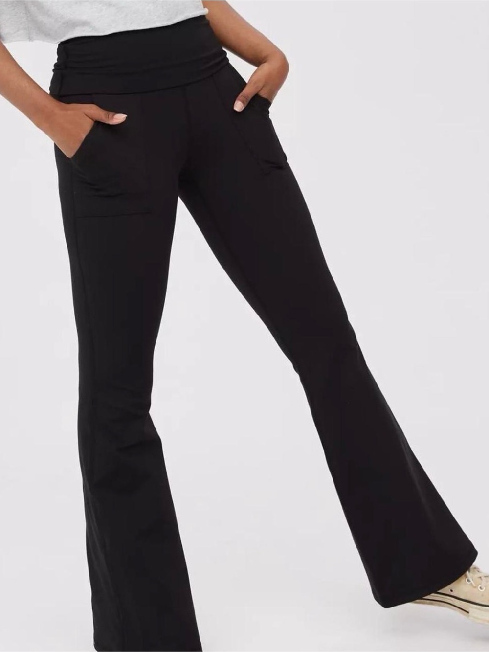 OFFLINE By Aerie The Hugger High Waisted Foldover Flare Legging
